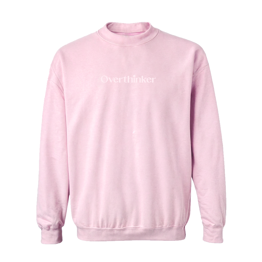 Overthinker Crewneck Sweatshirt (Light Pink)
